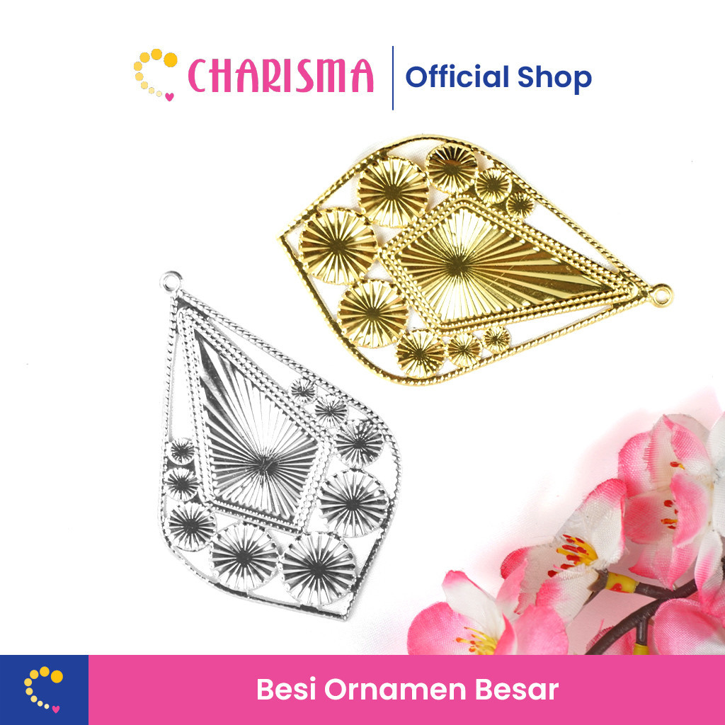 Charisma Besi Ornamen Kerangka Oval - Aplikasi Lempengan Besi Motif / Hiasan / Dekorasi Mahar