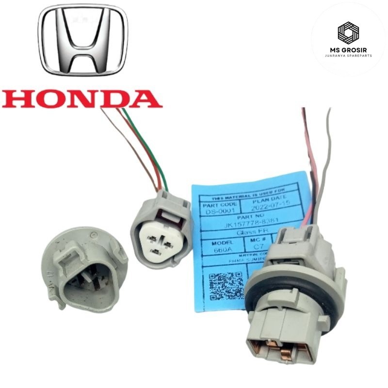 SOKET FITING LAMPU KABEL KAKI 3 UNTUK SEMUA MOBIL HONDA NEW ORIGINAL