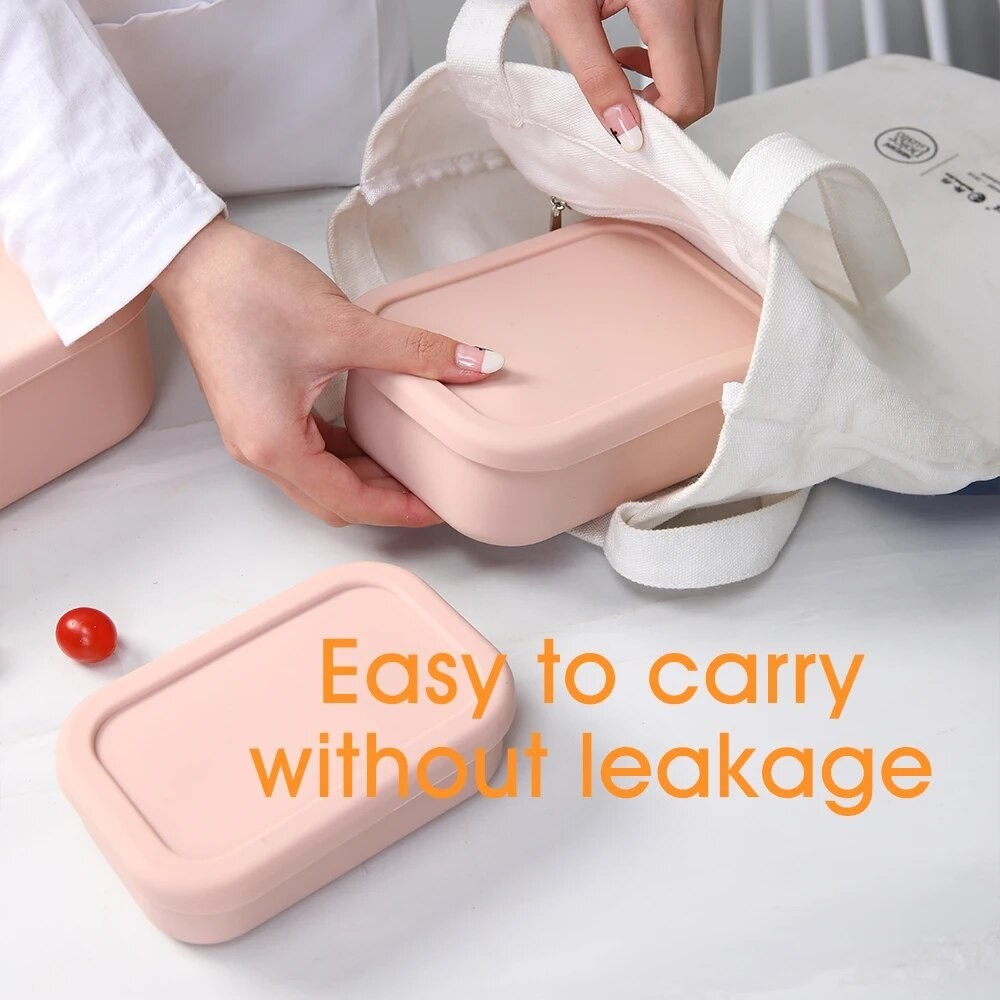 

Silicone Bento Boxes Lunch Container, YONGHAO Leak-Proof Lunch Container, BPA-Free, Dishwasher Safe