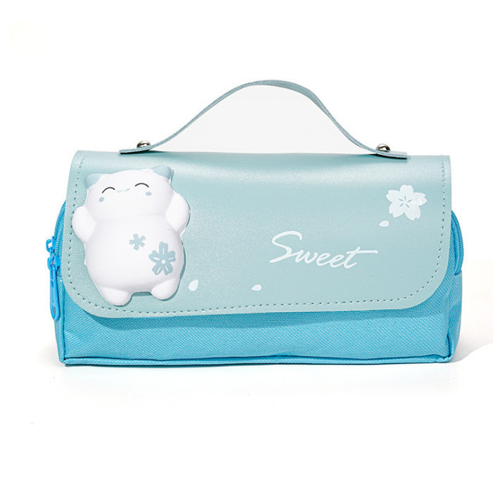 

[New Arrival] Tempat Kotak Pensil Anak Karakter Lucu unik 3D Waterproof CS04 - SKY BLUE