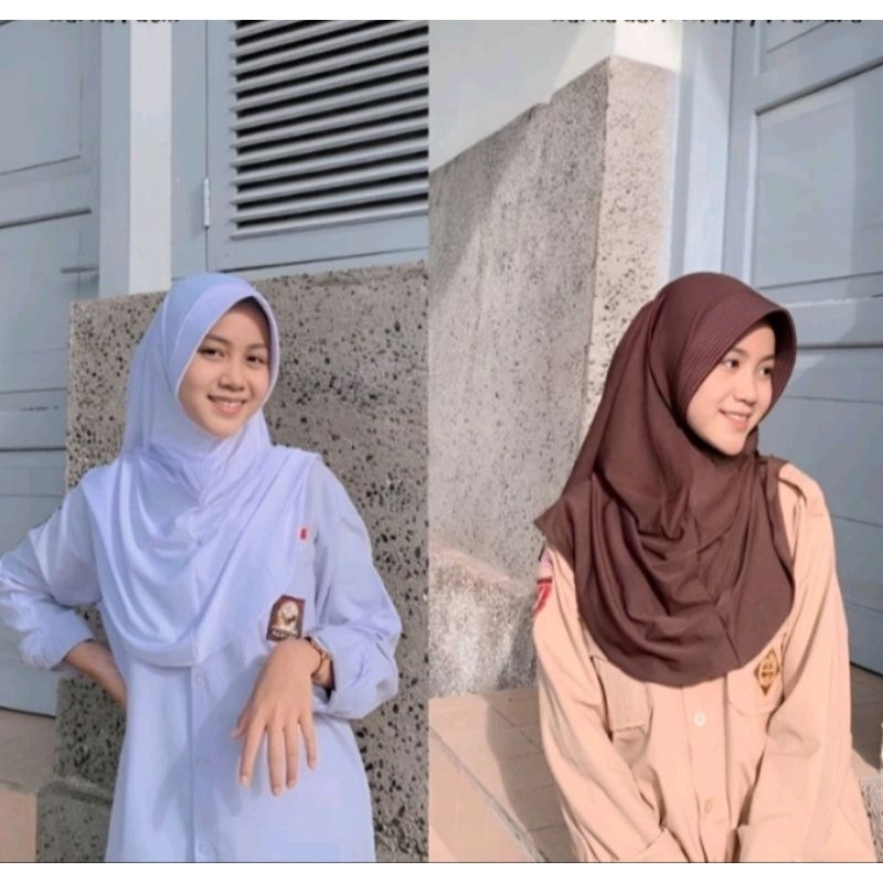 Jilbab Anak Sekolah SMP SMA/Kerudung Anak Sekolah/Bergo Hamidah/Bergo jumbo