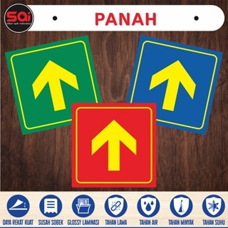 

stiker vinyl anti air/ waterproof PANAH NAIK TURUN TANGGA PENANDA JALAN laminasi glossy