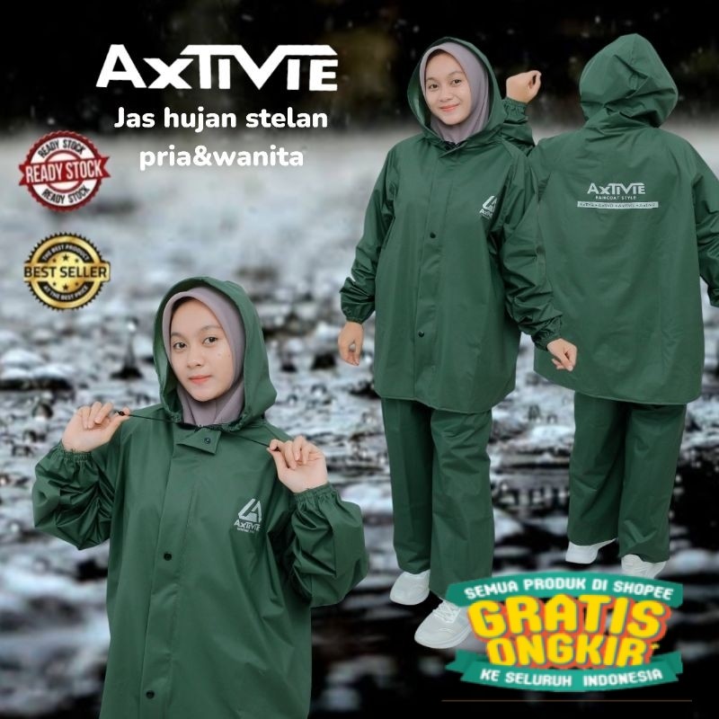 JAS HUJAN AXTIVIE MANTEL HUJAN STELAN PRIA WANITA/ bsar jumbo mantel jashujan
