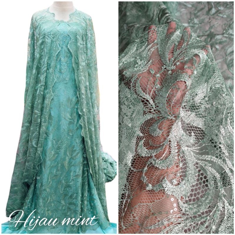 Kain Brokat Tile Bordir korea, kain Tille Terbaru