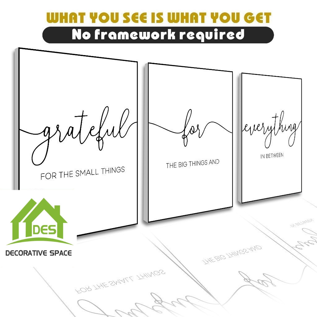 Dekorasi Kamar Pajangan Rumah Walldecor Seni dekorasi dinding (bersyukur untuk segalanya) hadiah unt