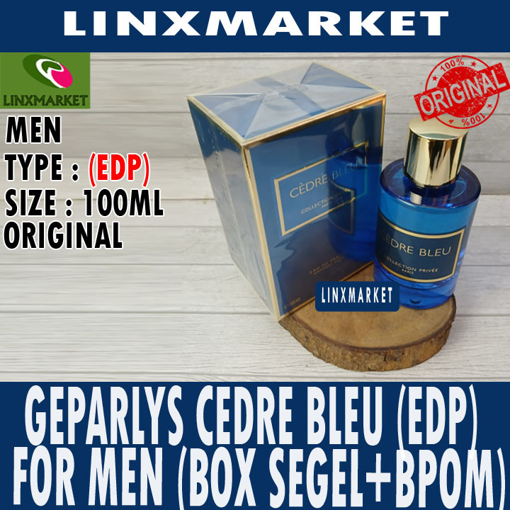GEPARLYS CEDRE BLEU / BLUE FOR MEN EDP 100ML (BOX SEGEL+BPOM)