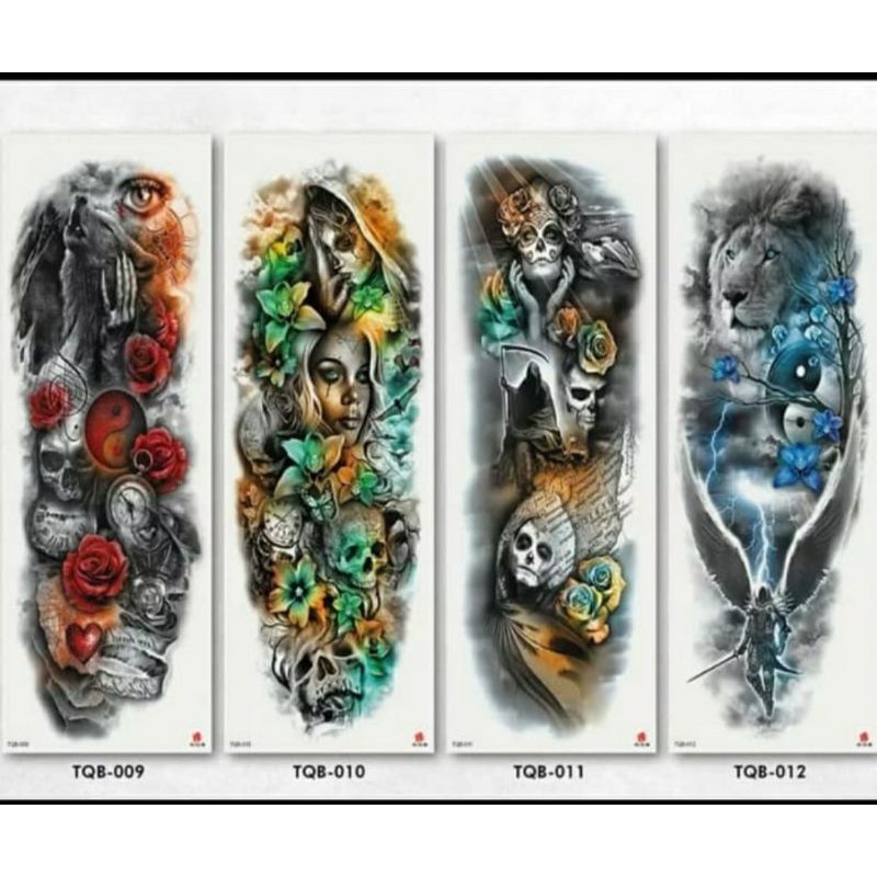 tato full lengan arm tattoo temporary temporarily sementara premium bisa hapus keren bagus