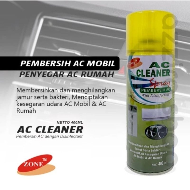 ZONE AC CLEANER 400ML AC REFRESHER/cairan pembersih saluran ac mobil dan rumah original surabaya