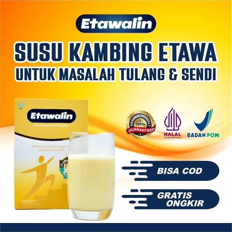 

Etawalin 1 Box - 200gram Susu Kambing Etawalin Asli Original Atasi Asam Urat Nyeri Sendi