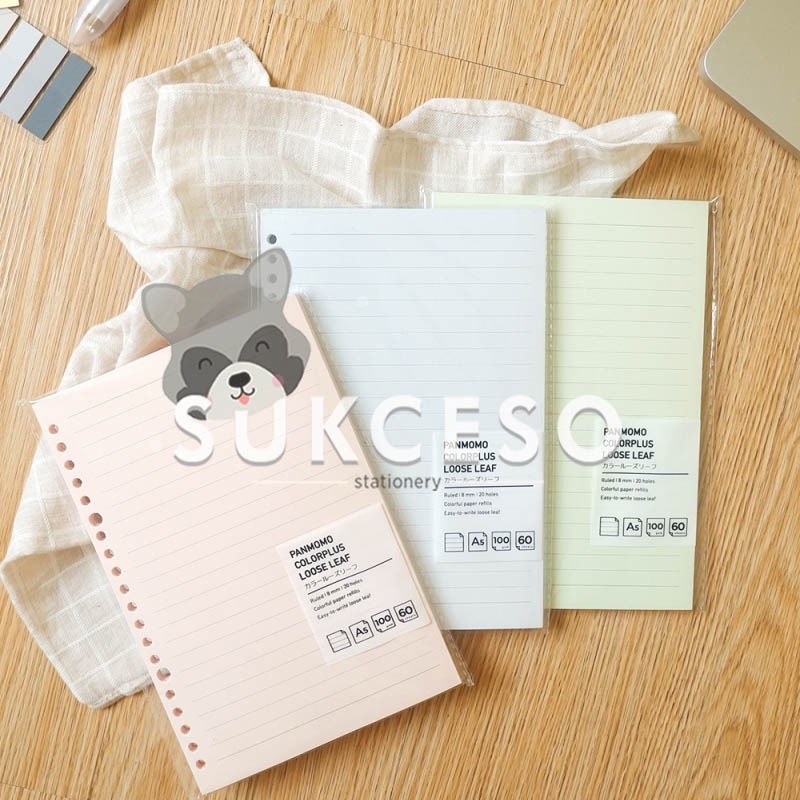 

Panmomo Colorplus Loose Leaf Binder Paper Ukuran A5 & B5 100gsm / Refill Binder Loose Leaf