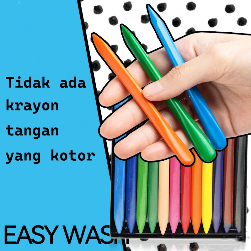 

Adn Crayon Mewarnai / 12/24/36 Tidak Beracun Bisa Dicuci Set Crayon \Crayon Anti Air Anti Kotor