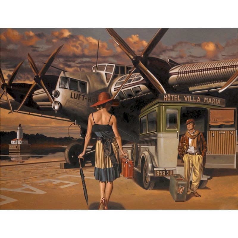 

GATYZTORY 60x75cm Oil Painting By Numbers Aircraft Landscape DIY Paint By Numbers On Canvas Frameless Home Decoration Unique Gif