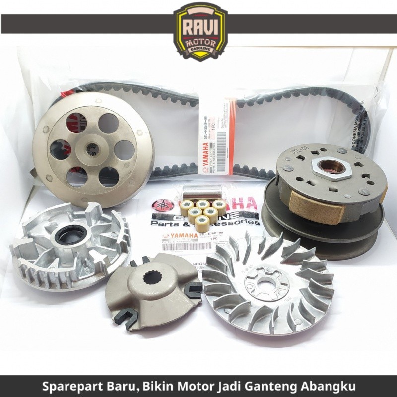 Paket CVT Komplit Mio Sporty Smile/Smail Paket CVT Mio Soul Karbu Paket Puli Depan+Pully Belakang