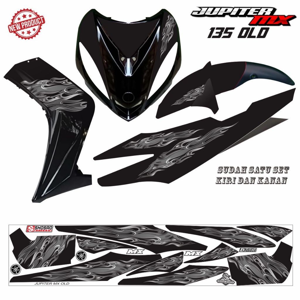 STRIPING VARIASI STIKER MOTOR JUPITER MX LAMA / STRIPING VARIASI JUPITER MX 135 OLD