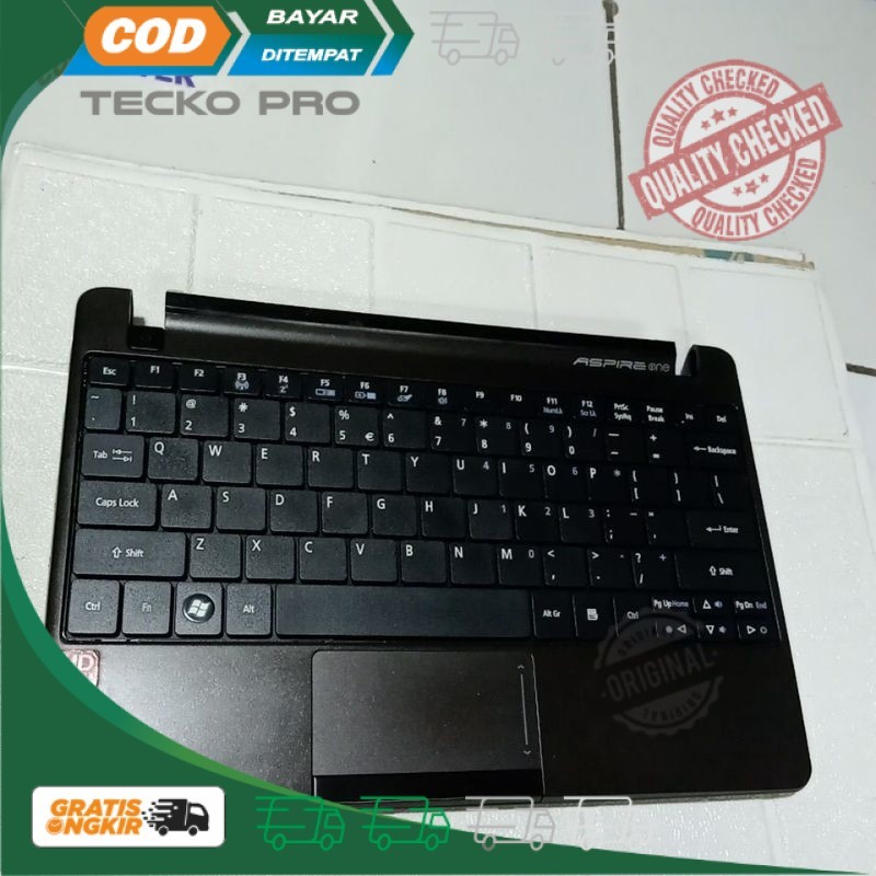 Casing Bawah Atas Palmrest Keyboard ACER Aspire One 722 AO722 LA-7071P _coffee