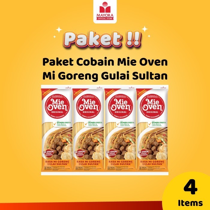 

Mie Oven Mi Instan Goreng Gulai Sultan 4 pcs