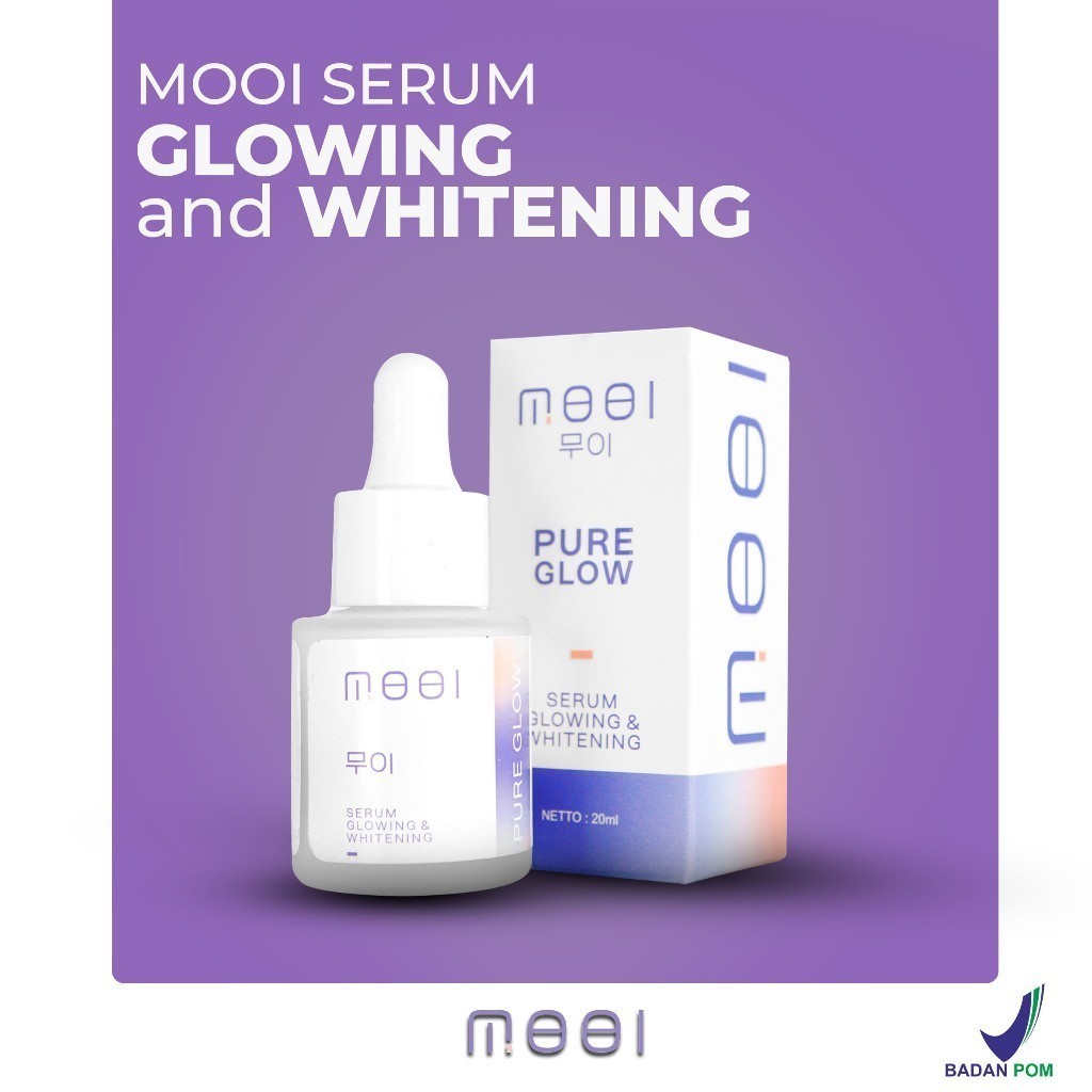 Serum Mooi Pure Glow 20ml - Serum Korea Pencerah Wajah (100% ORIGINAL BPOM) | Skin Care Face Serum
