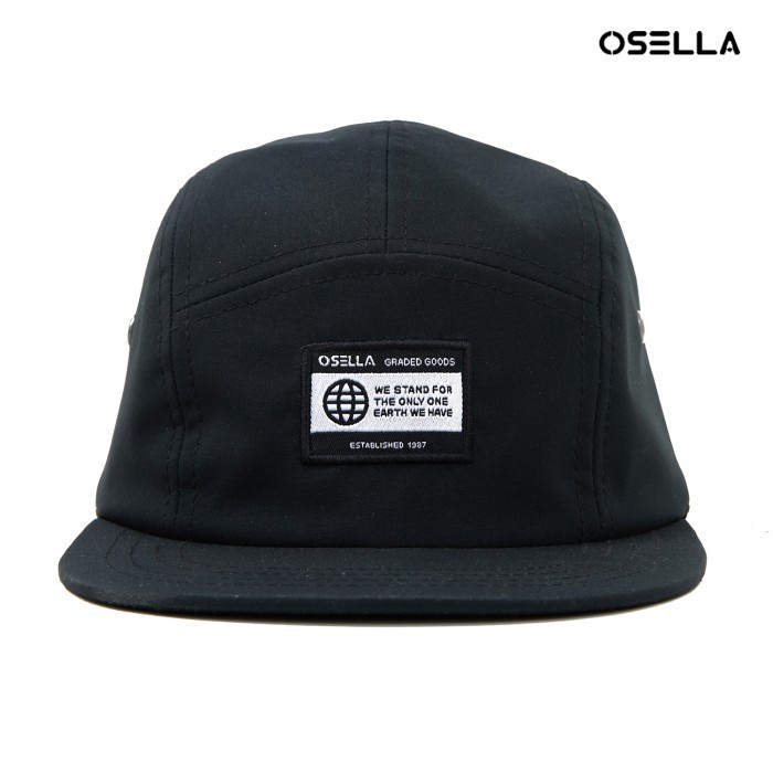 Osella Kids Five Panel Cap In Black 220A300243 | Topi Aksesoris Anak