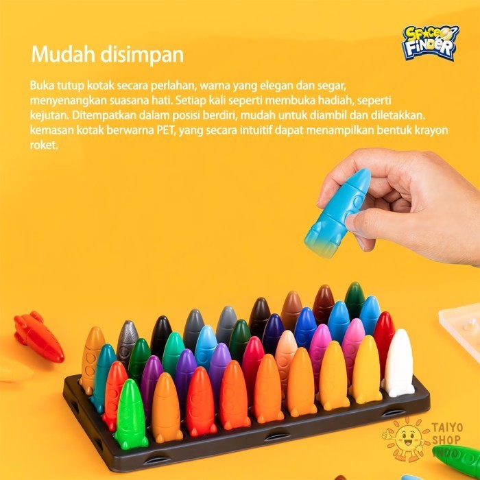 

PROMO!! -TAIYO Deli Space Paintyou Rocket Finger Crayon Krayon Pastel Roket - Paintyou(12pcs)