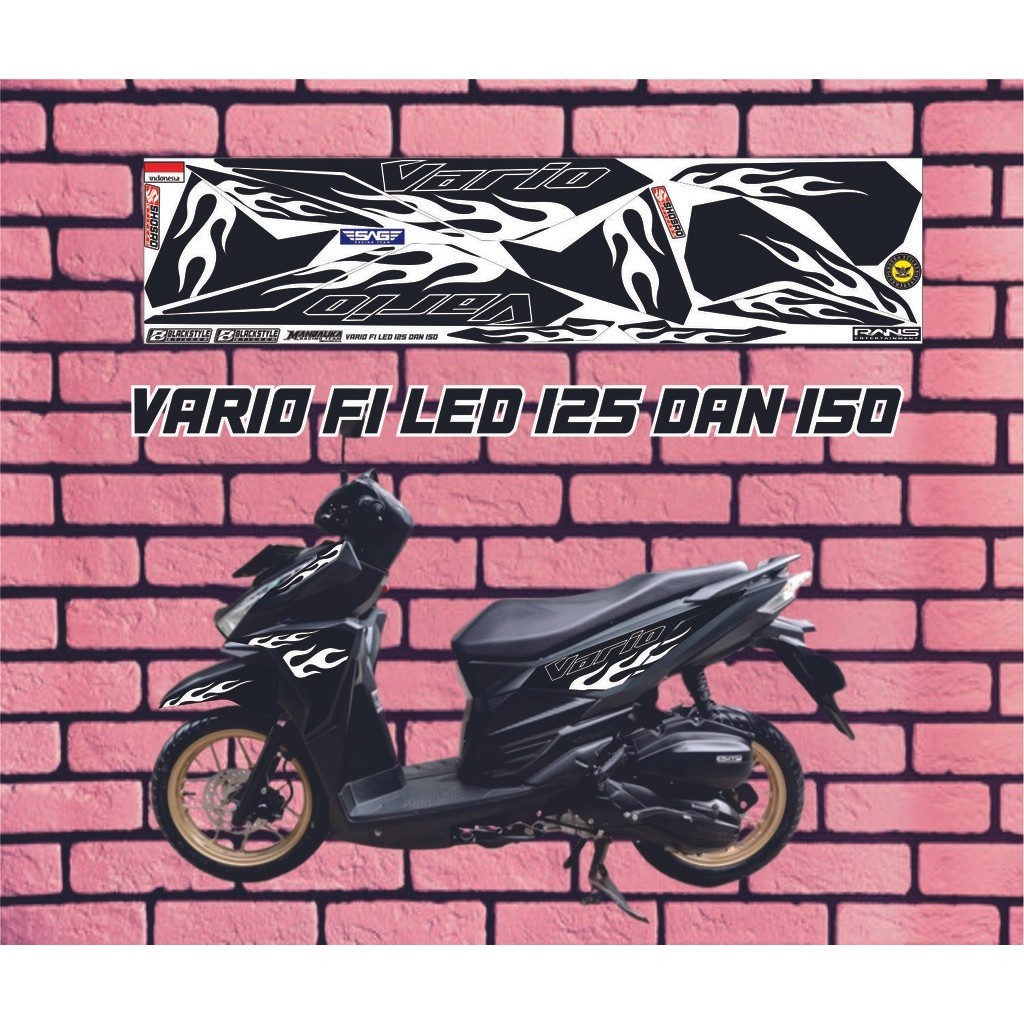 VARIASI STIKER LIS POLET BODY MOTOR VARIO  FI ESP CBS 150   VARIASI SIMPLE STIKER MOTOR VARIO LED 20