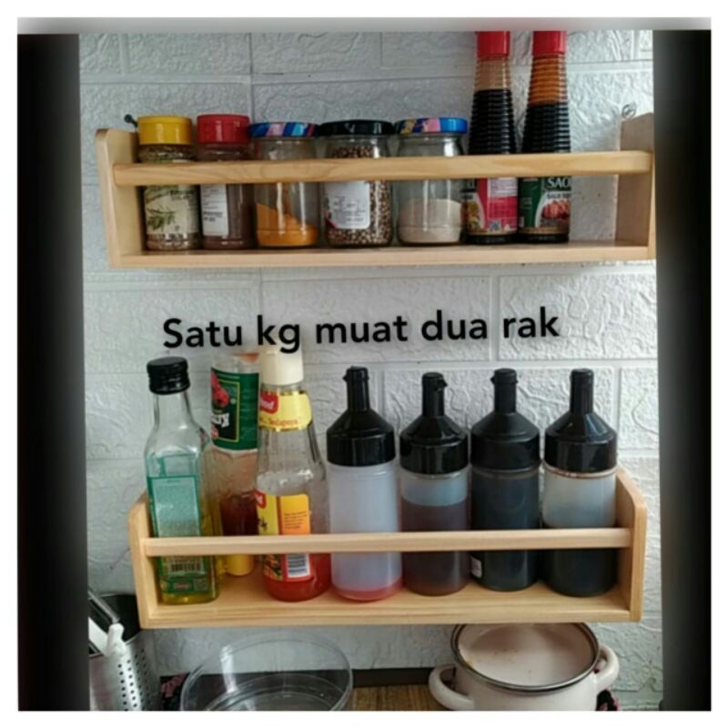 RAK BUMBU DAPUR RAK BUKU rak tempel rak dinding Unik