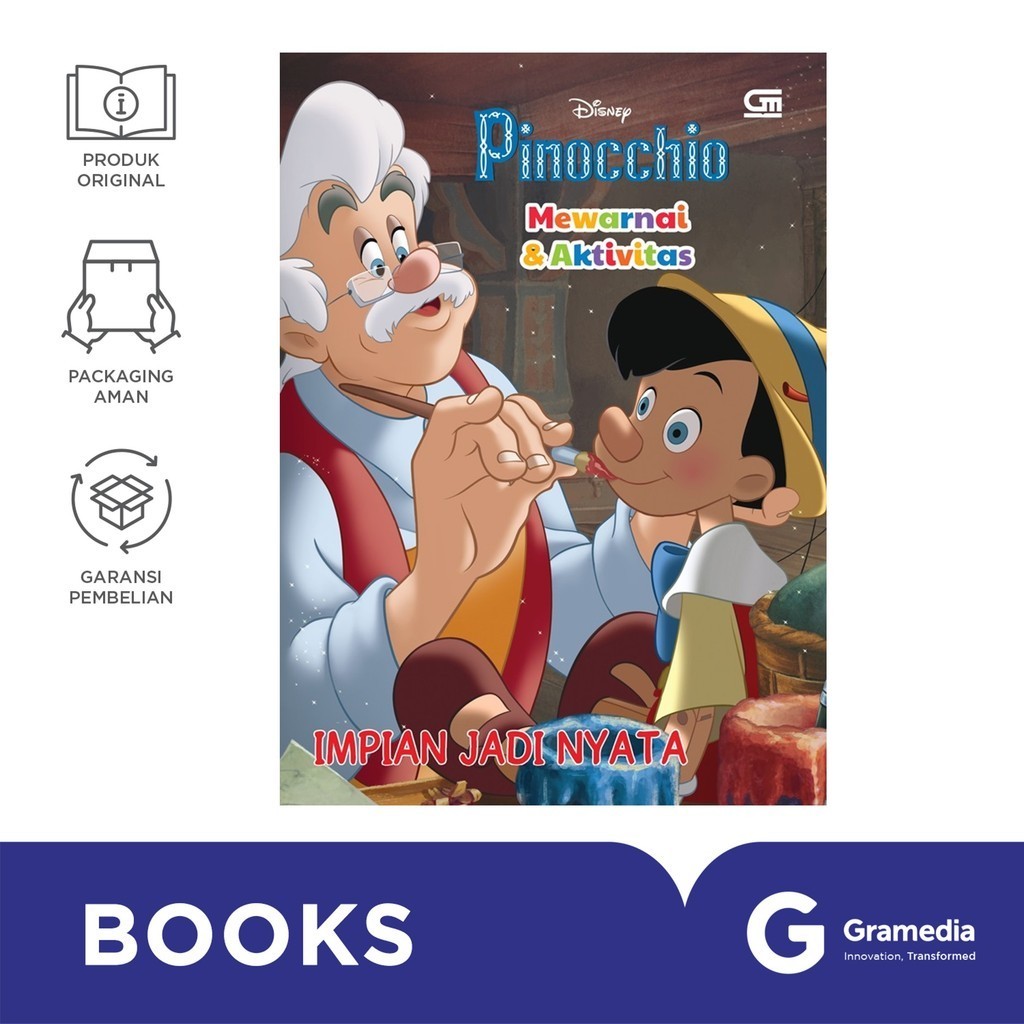 Buku Pinocchio Mewarnai & Aktivitas Mimpi Jadi Nyata