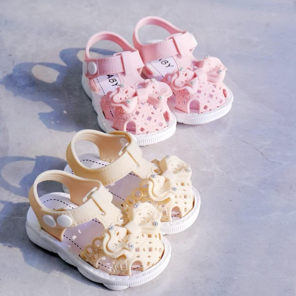Starkid - Sandal Karet Pita Anak Wanita Usia 1 2 3 4 5 6 7 Tahun Kekinian Sandal Selop Anti Selip An