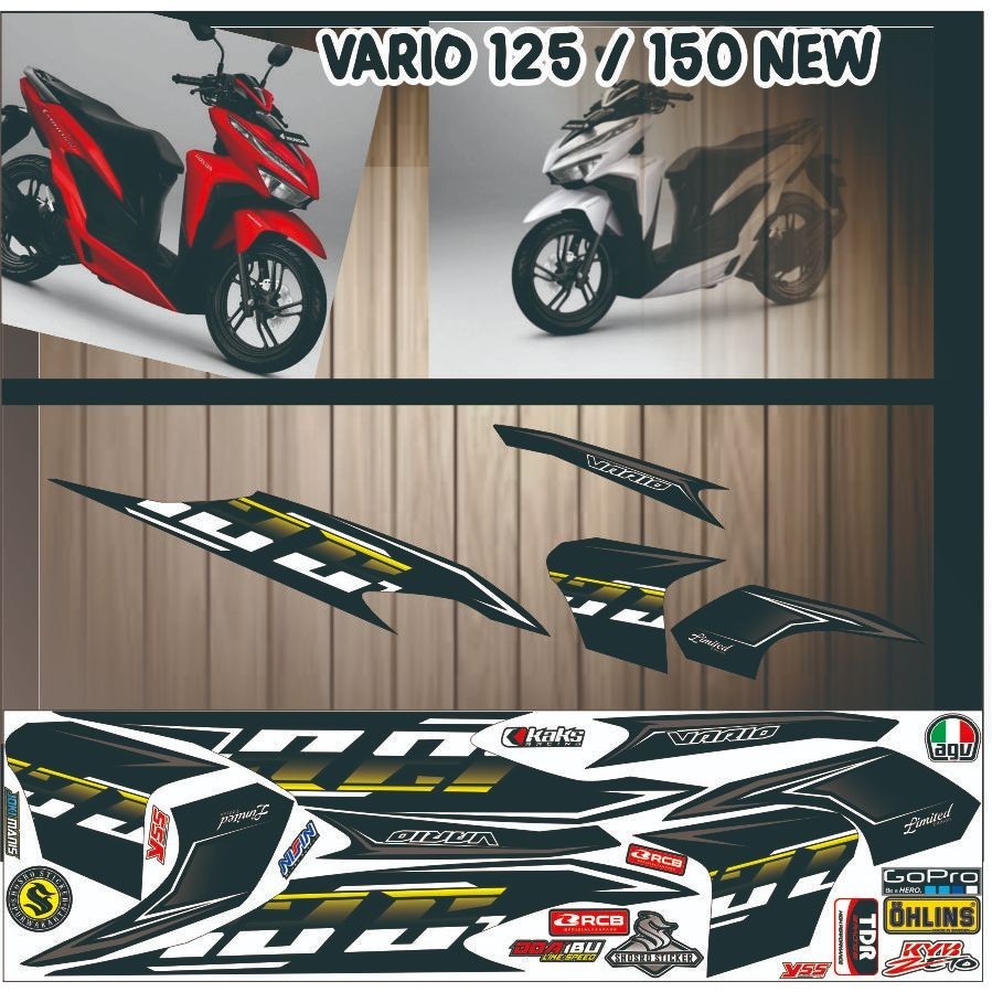 COD/ STIKER STRIPING VARIASI VARIO 125 STIKER MOTOR HONDA VARIO 150 / 125 NEW MOTIF ELEGAN SIMPLE LI
