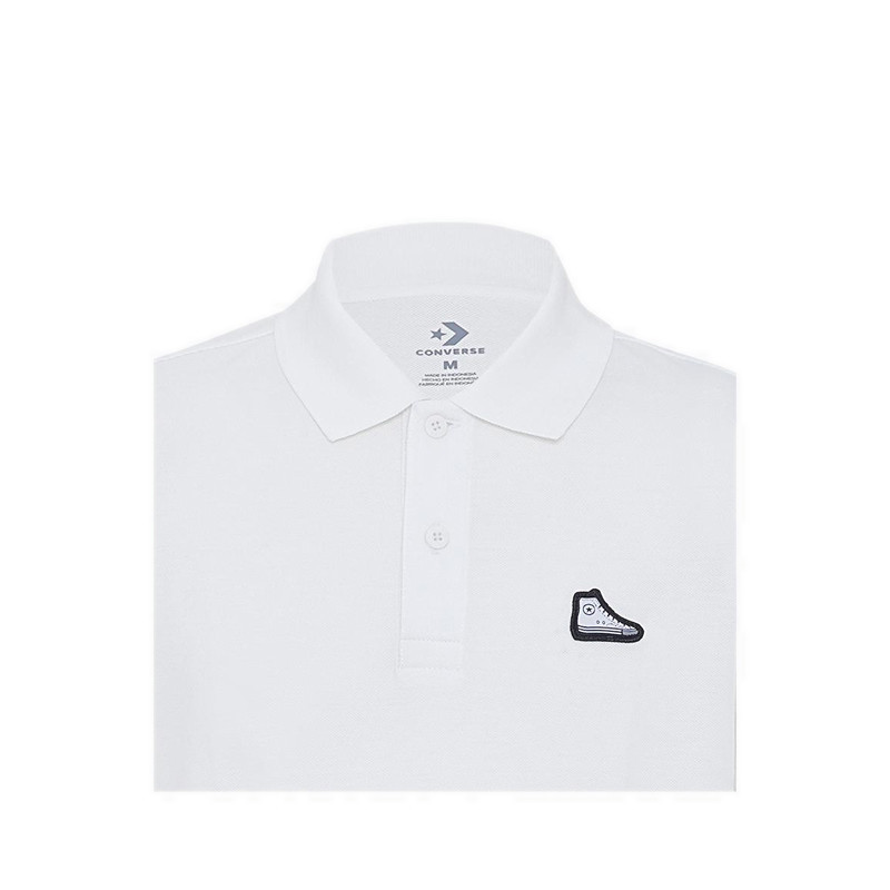 Converse Sneaker Patch Men's Polo - Converse Egret