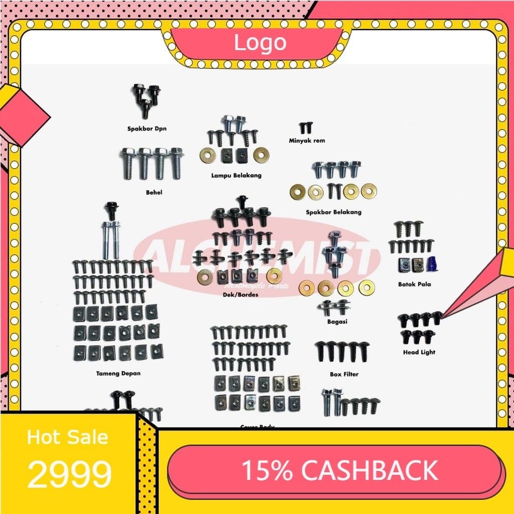 Baut Vario 110 Fi Full Set / Baud Honda Vario 110 Fi Full Body /  Baut Honda Vario 110 Fi Fullset 1S