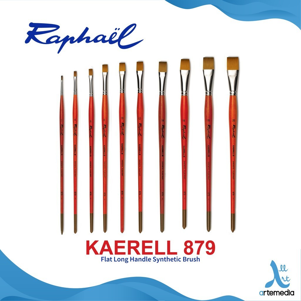 

Raphael 879 Kuas Lukis Flat Kaerell Acryl Synthetic Brush Long Handle