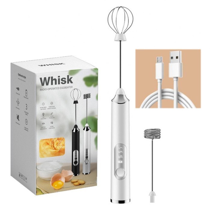 Pengaduk Kopi Pengaduk /Milk Frother Pengaduk/Elektronik Egg Beater - Putih