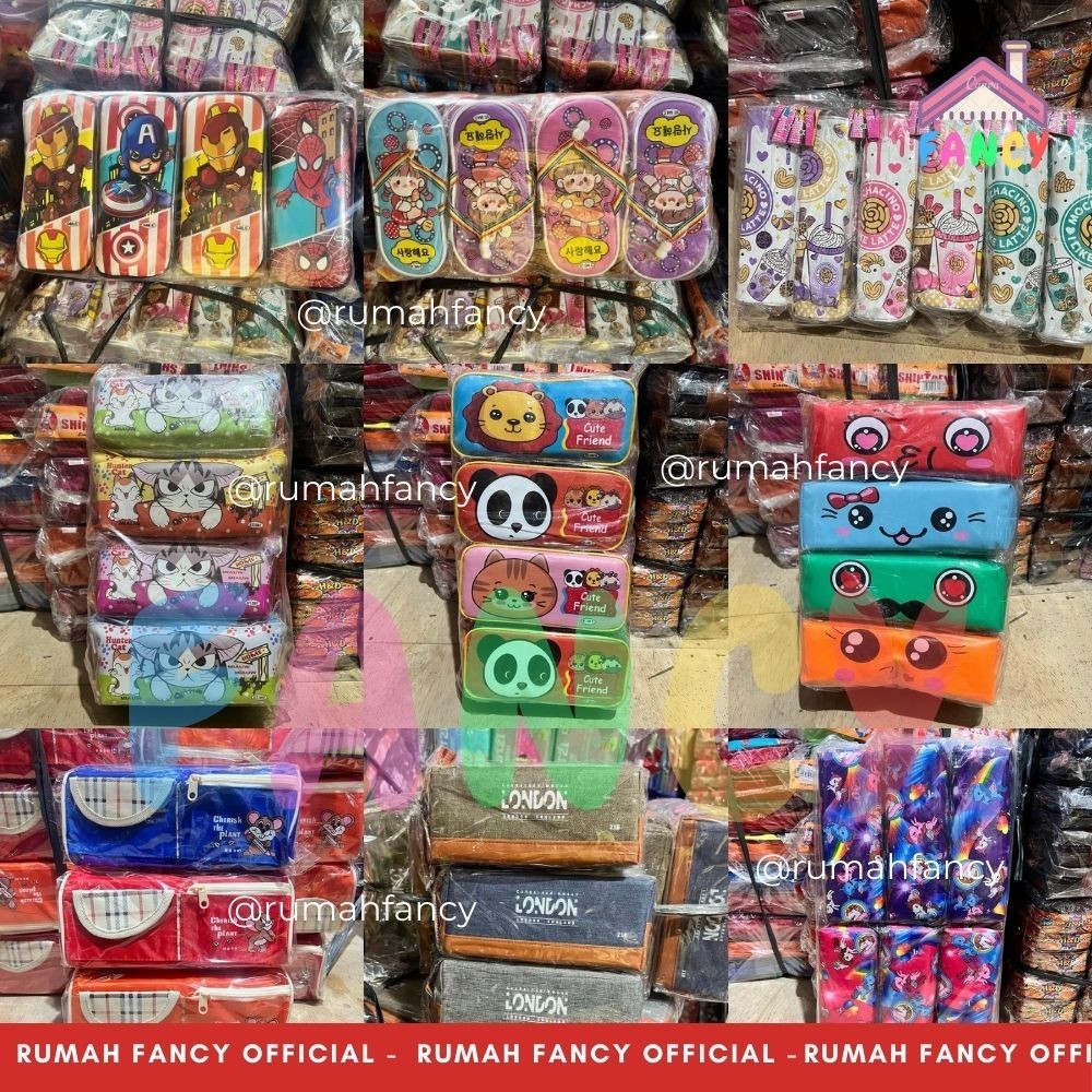 

[GROSIR] PUSAT WHOLESALE GROSIR TEMPAT PENSIL KAIN SLETING / KOTAK PENSIL ANAK DEWASA MURAH BERKUALITAS ANEKA MOTIF DAN WARNA