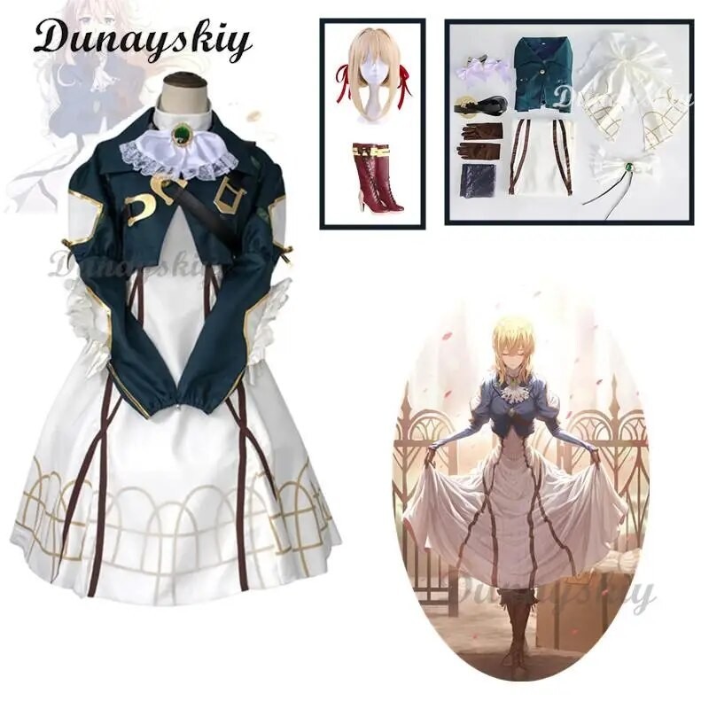 PREORDER Violet Evergarden Cosplay Costume Anime Cosplay Violet Evergarden Costume for Women Hallowe