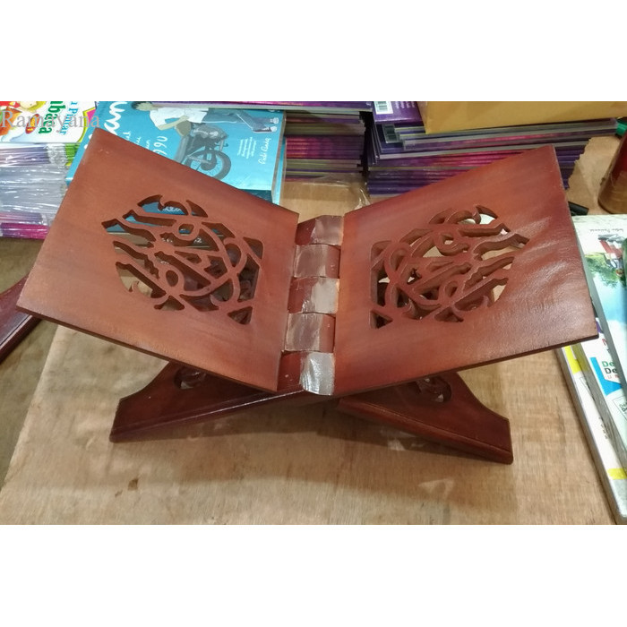 

Rehal/Rekal/Lekar Ukir lobang Tatakan ALQURAN uk 20cm murah