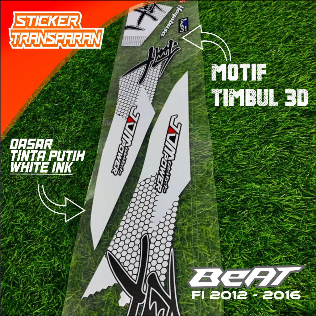 Striping Stiker Transparan Beat Fi 2012 2013 2014 2015 (T01) - Sticker UV Transparan beat fi