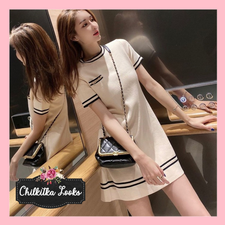 CHILKITKA LOOKS SELEBGRAM OUTFIT Dress Korean Style Remaja Import Polos SAK |  Dress Wanita Kekinian