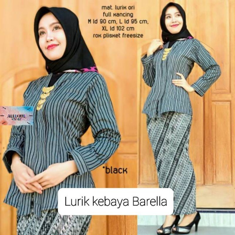 LURIK JAWA Kebaya dan Sorjan KEBAYA LURIK MODERN/ KEBAYA LURIK AYU SET / BLUES KUTU BARU/ REALPICT L