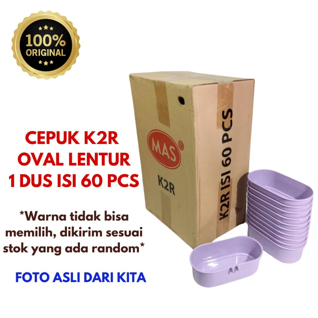 JUAL CEPUK KAPAL LENTUR K2R 1 DUS ISI 60PCS CEPUK MANDI TEMPAT MAKAN PAKAN MINUM MAKANAN BURUNG OVAL