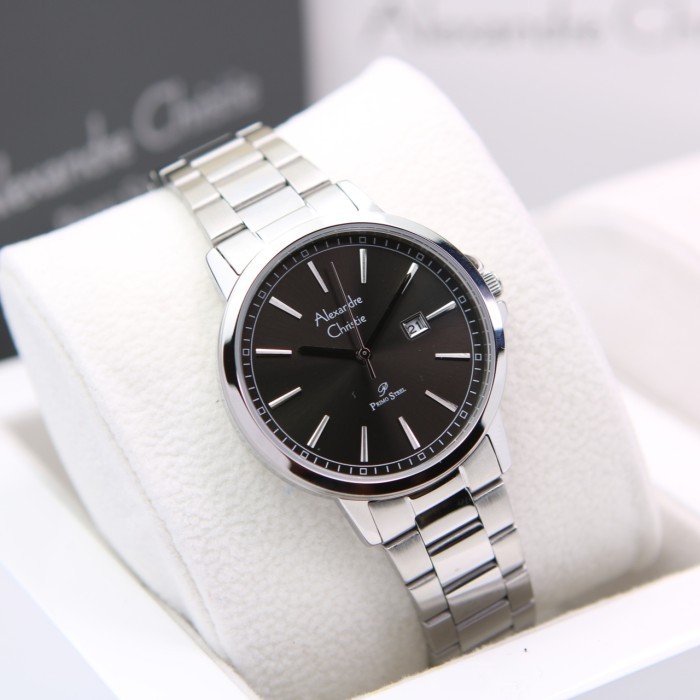 ALEXANDRE CHRISTIE AC1014 / AC 1014 SILVER BLACK WANITA ORIGINAL