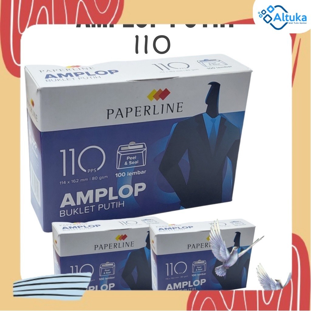 

Amplop Putih Paperline PPL 110 LEM /Amplop Surat