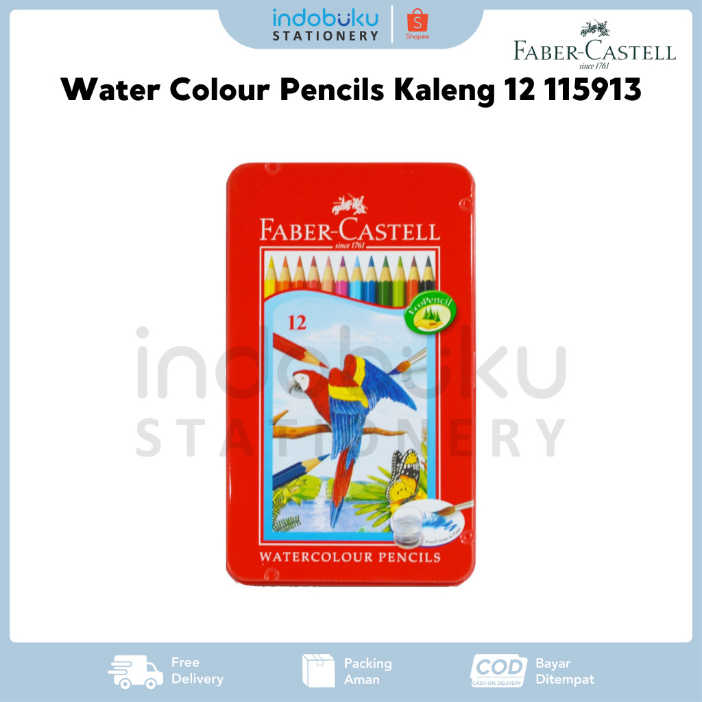 

Water Colour Pencils Kaleng Faber-Castell 12 Warna 115913