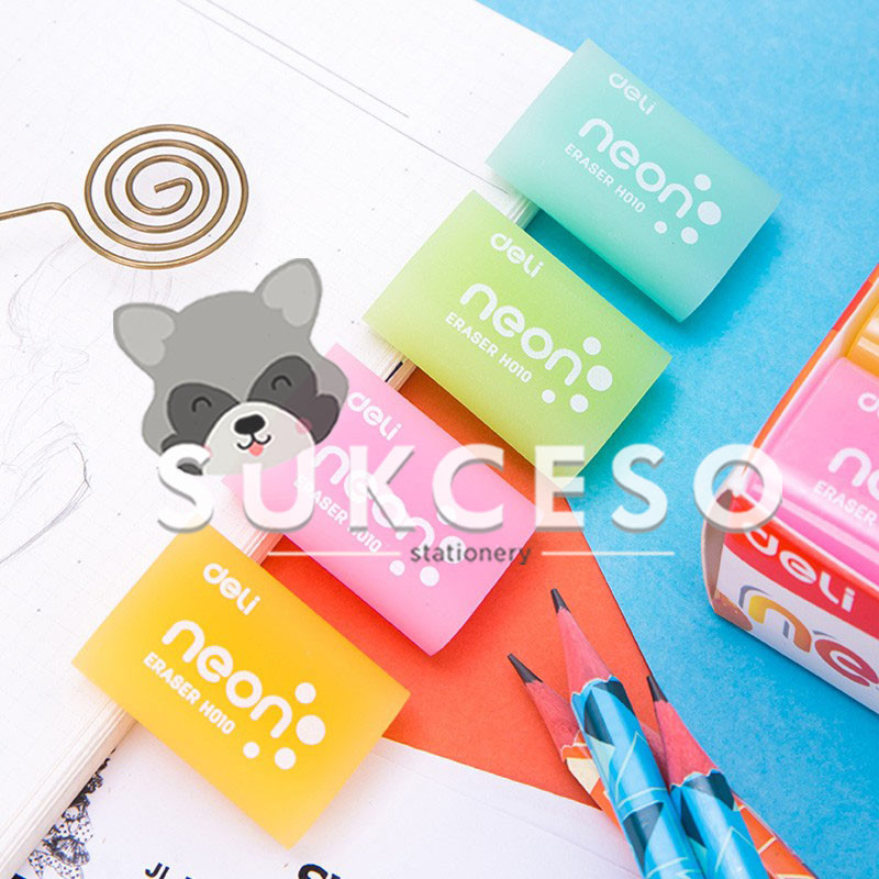 

Deli Eraser Neon H010 Penghapus ECO PVC Warna Neon Cerah
