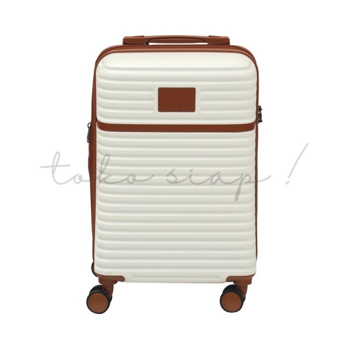 Tokosiap Koper 24 Inci Luggage PC Vintage Luggo putih biru coklat