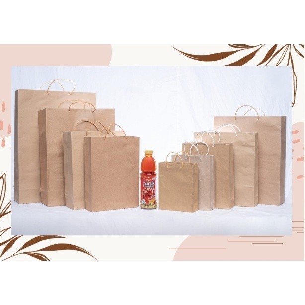 

[ALL SIZE] PAPER BAG POLOS - PAPERBAG COKLAT POLOS - TAS KERTAS PERNIKAHAN KADO