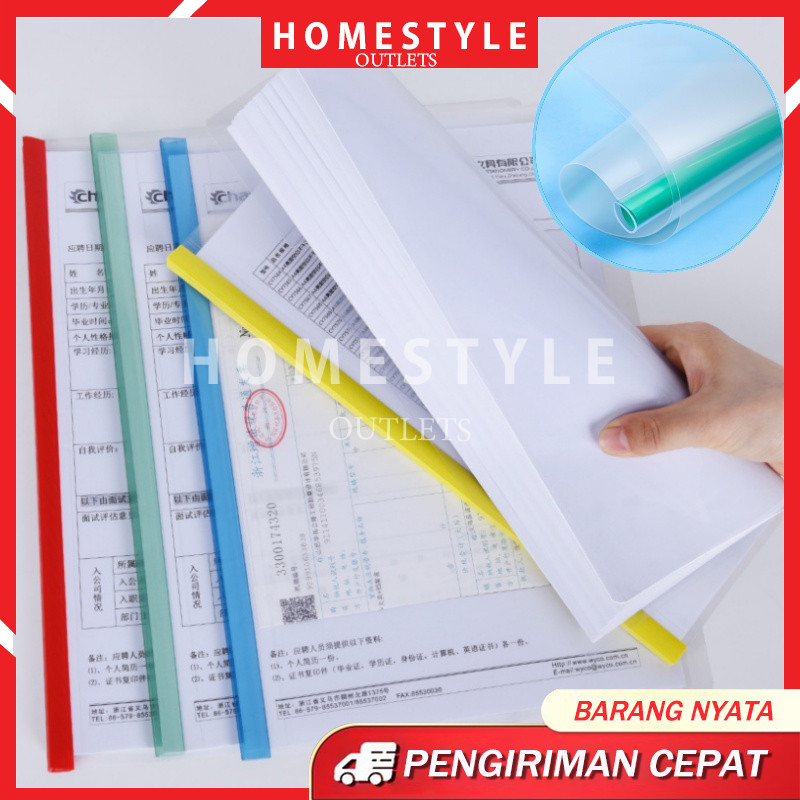 

Map Plastik Dokumen A4 / Map Plastik Business / A4 Sliding Report File Folder 0.14mm / Paper Slide Grip Report Cover Document File