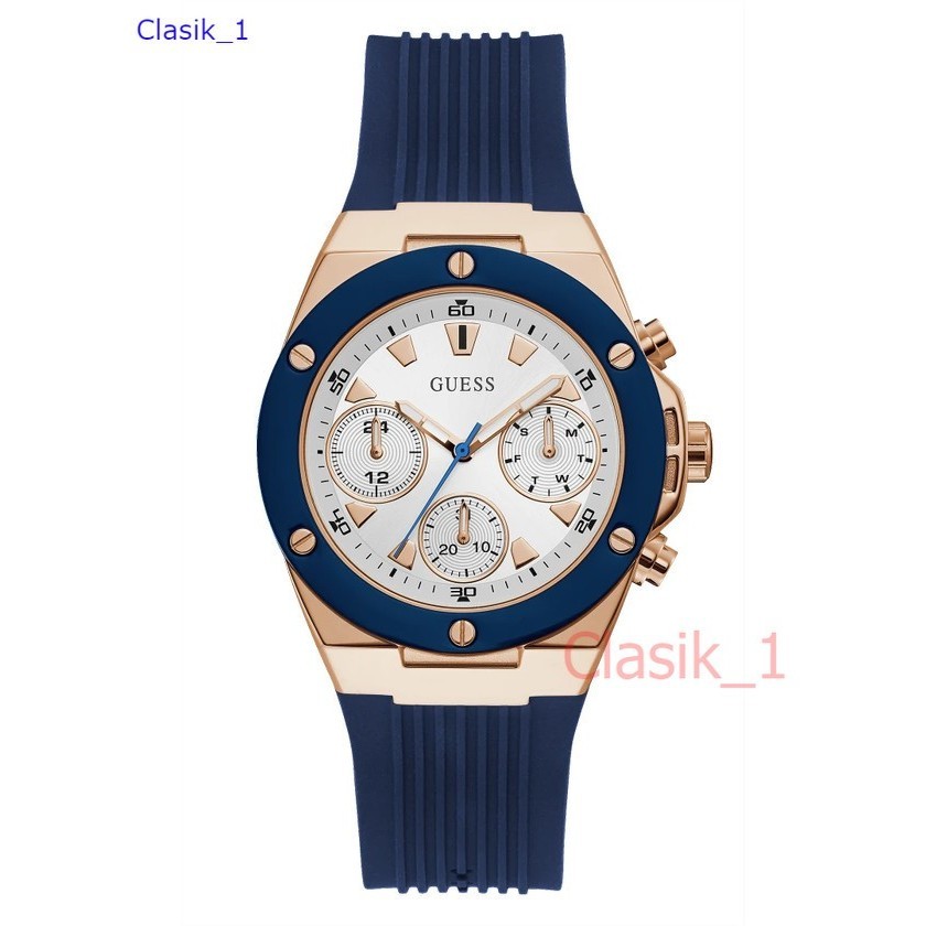 Original 100% GUESS GW0030L5  ATHENA Jam Tangan Wanita  Biru Rubber