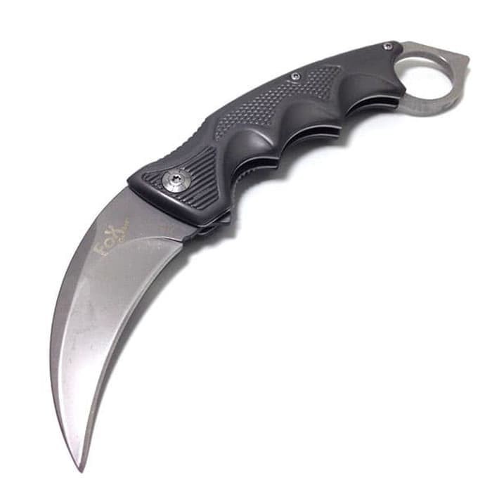 Best Item PISAU LIPAT KERAMBIT FOX B63 BLACK FOLDING KNIFE SURVIVAL OUTDOOr