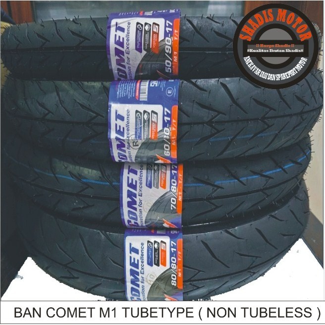 Ban Motor Merk Comet Biasa Tipe M1 Ukuran 70/80 Ring 17 Ban Motor Tubetype