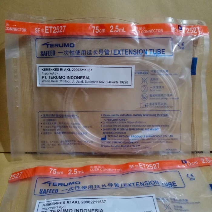 SAFEED / EXTENSION TUBE ( ET) terumo - 75cm 2,5ml